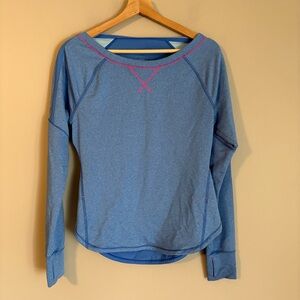 North Face women’s small  Blue Long Sleeve Top running